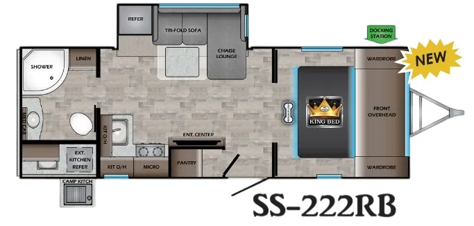 2022 CrossRoads Sunset Trail Super Lite 222RB - Floor plan