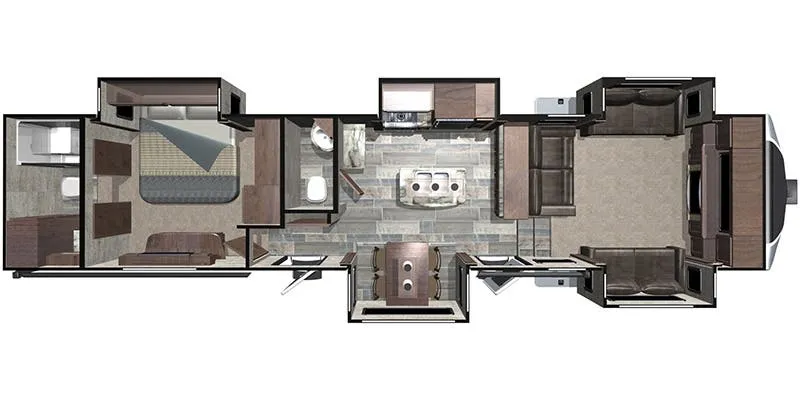 2018 Highland Ridge RV Open Range 3X 387RBS floor plan