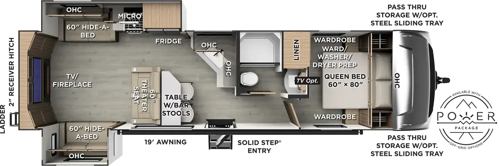 2027 Forest River RV Rockwood Ultra Lite 2921RL - Floor plan