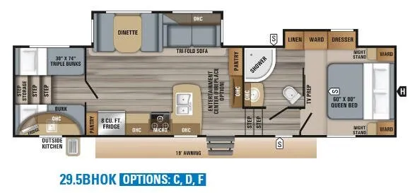 Jayco Eagle HT 29.5BHOK floor plan