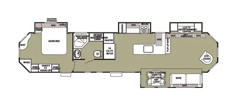Forest River Cherokee 39FL floor plan