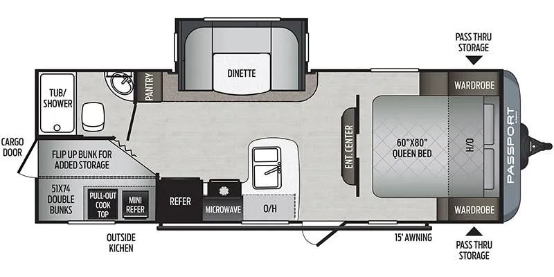 Keystone Passport SL Series 240BH floor plan