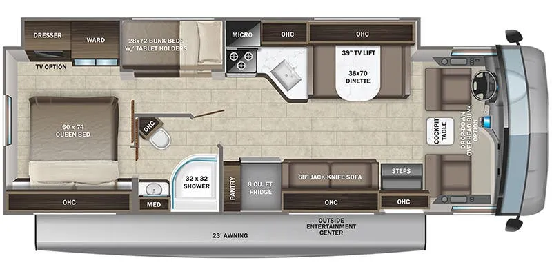 2023 Entegra Coach Vision 29F - Floor plan