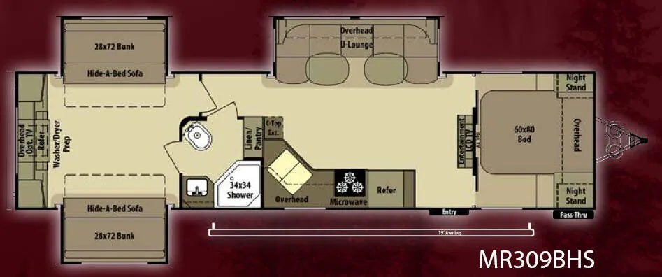 Highland Ridge Mesa Ridge MR309BHS floor plan