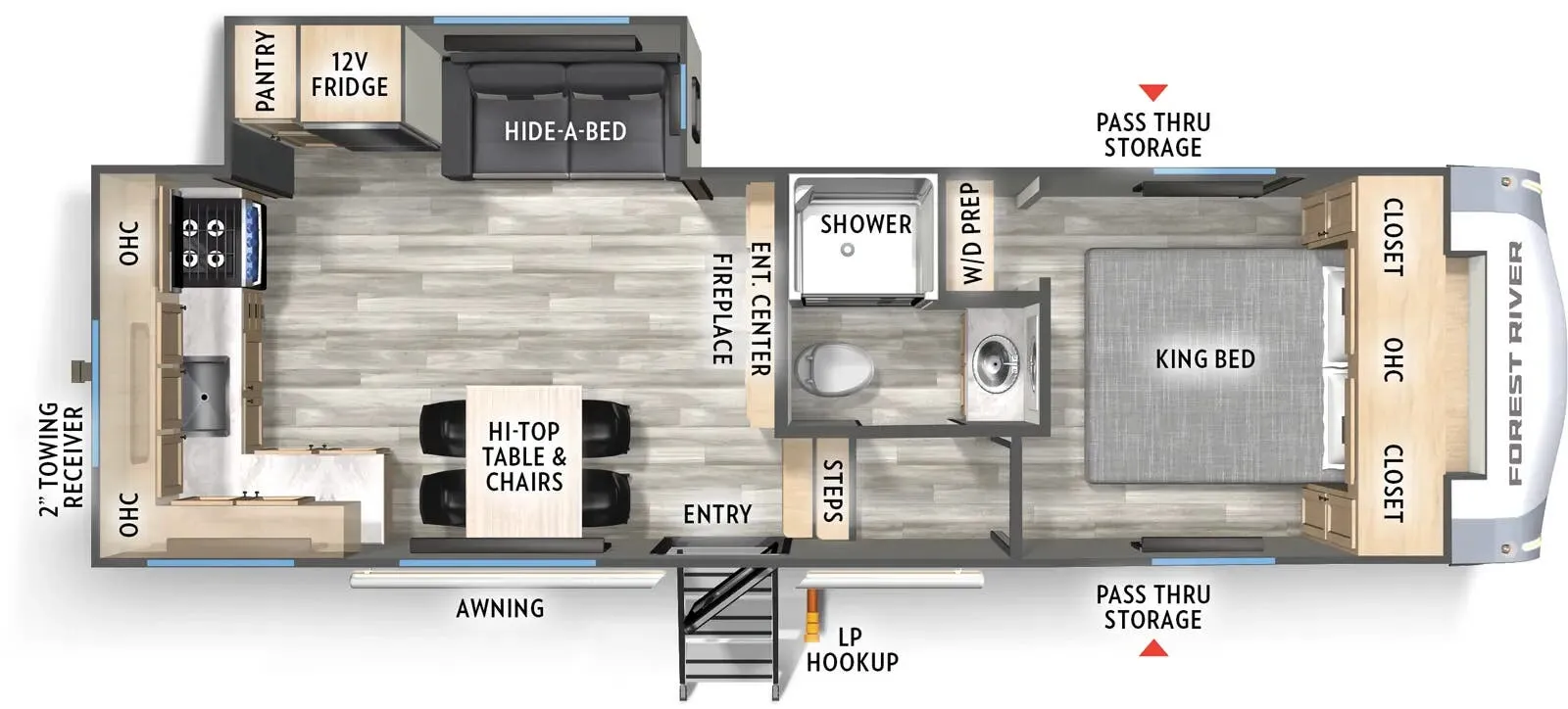 Forest River Cardinal 23RK floor plan