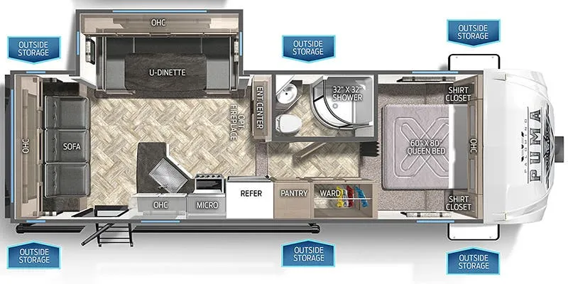 Palomino Puma 253FBS floor plan