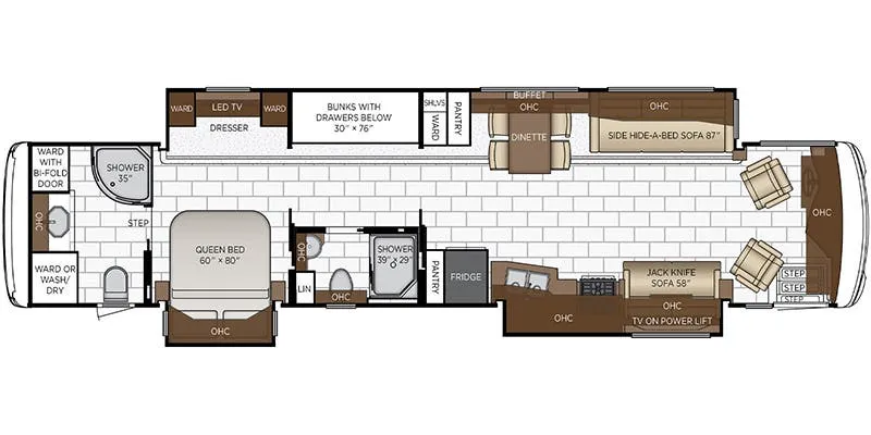 Newmar Ventana 4310 floor plan