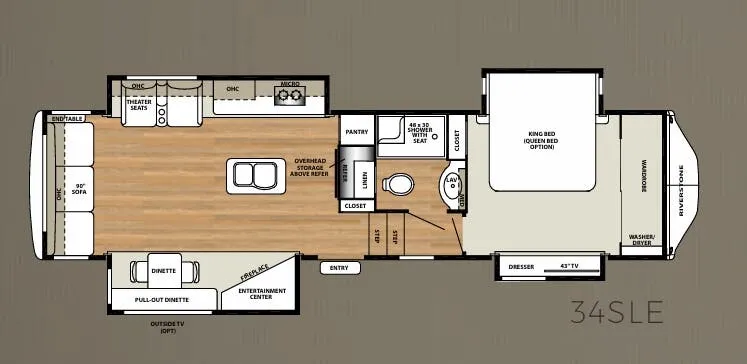 Forest River Riverstone Legacy 34SLE floor plan