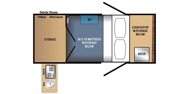 2023 Braxton Creek Bushwhacker 12SK floor plan
