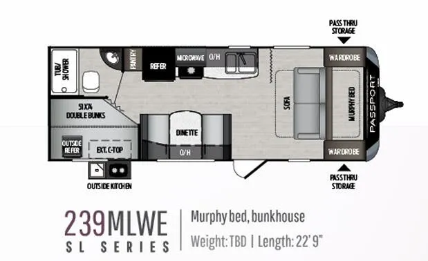Keystone Passport SL Series 239MLWE exterior