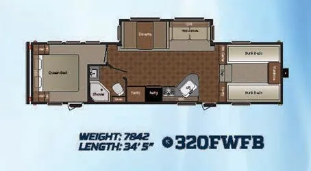 Keystone Springdale 320FWFB floor plan