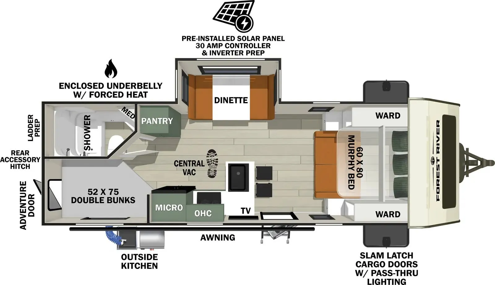 Forest River No Boundaries NB20.3 floor plan