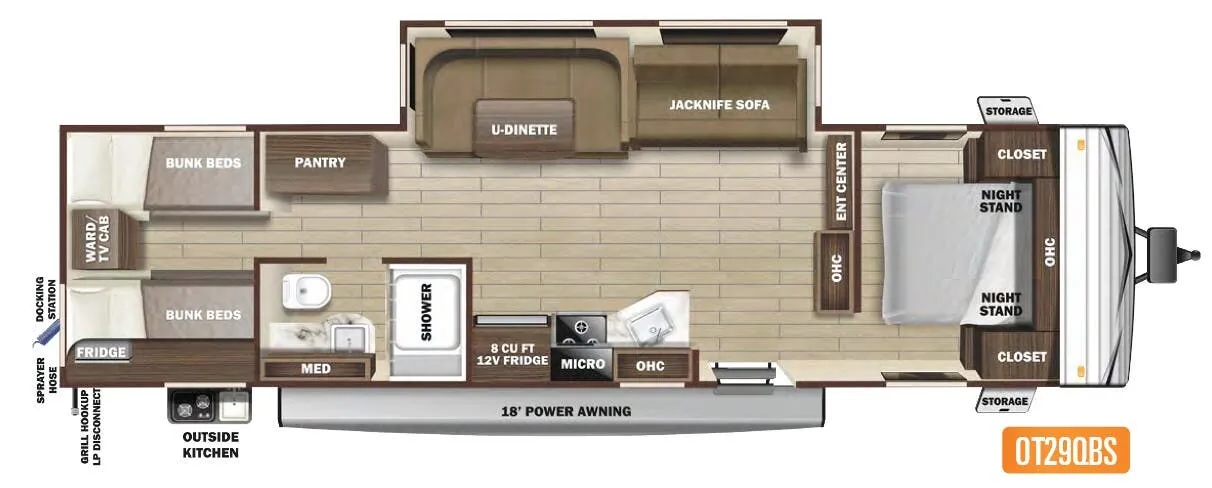 Highland Ridge Open Range Conventional 29QBS floor plan