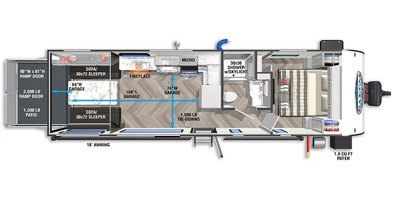 2024 Forest River Salem FSX 270RTK - Floor plan