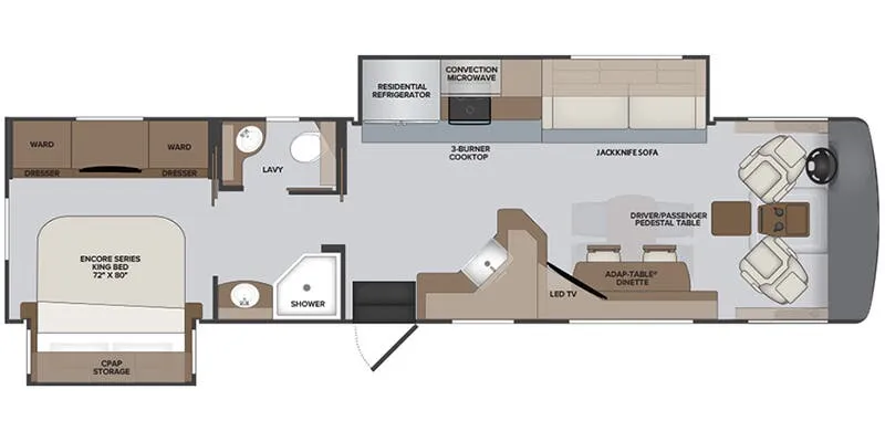 2024 Holiday Rambler Vacationer 35GL - Floor plan