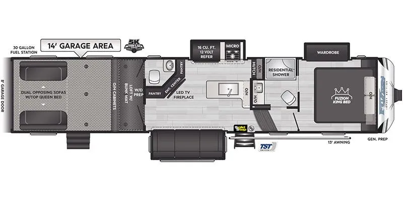 Keystone Fuzion Impact 367 floor plan