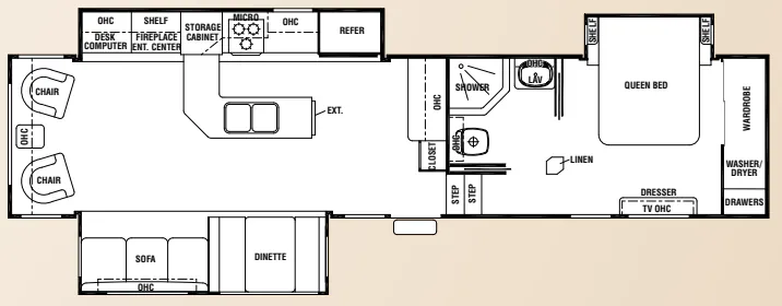 Forest River Cedar Creek 36CKTS floor plan