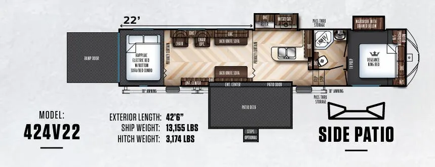 Forest River Vengeance 424V12 floor plan