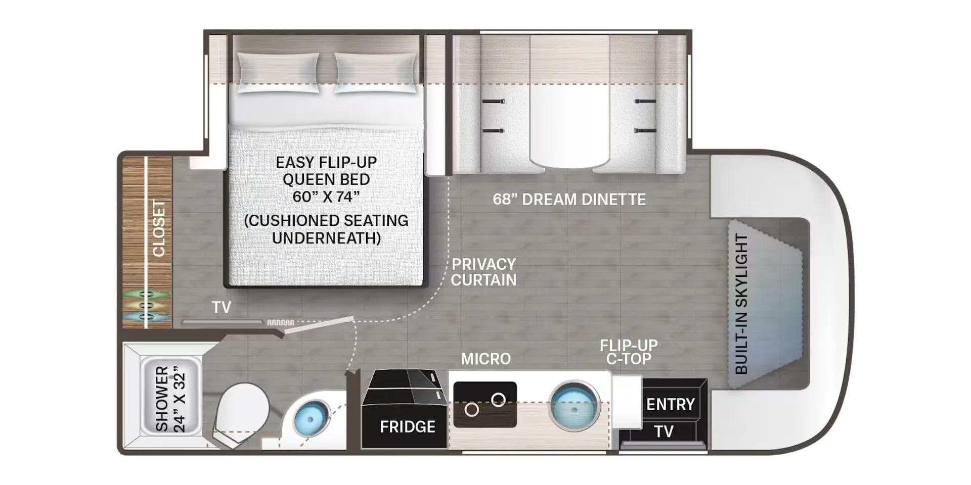 Thor Motor Coach Compass 23TW floor plan