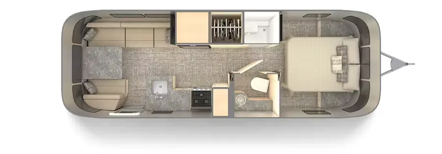 2026 Airstream Flying Cloud 27FB - Floor plan