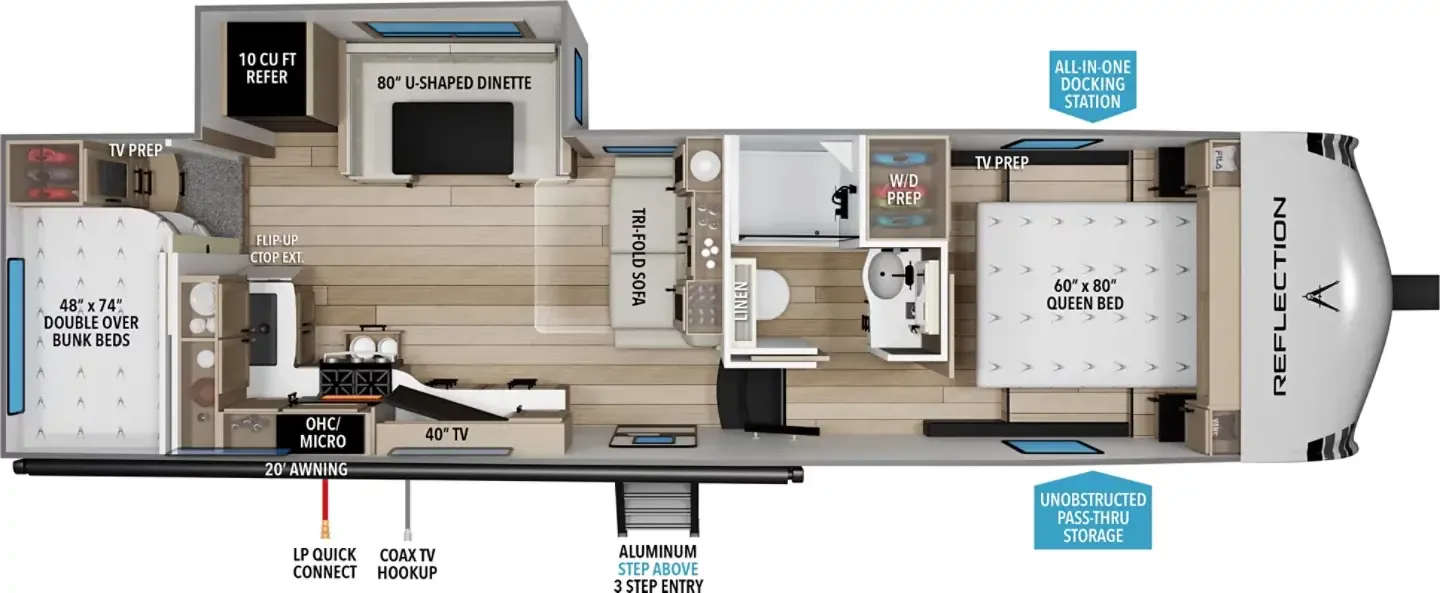 Grand Design Reflection 100 Series 27BH floor plan