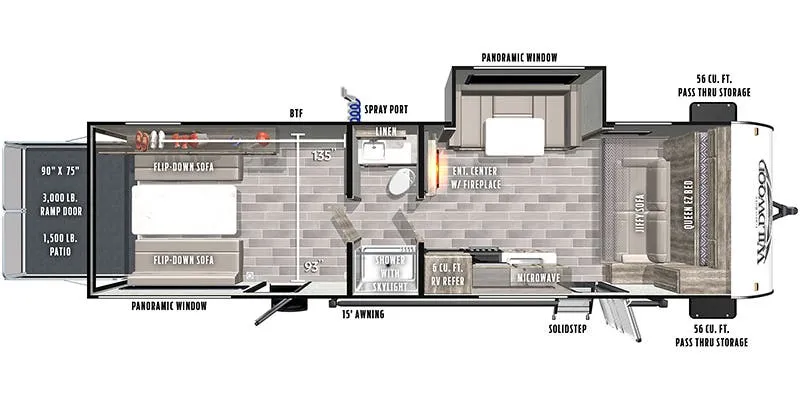 2019 Forest River Wildwood FSX 280RT - Floor plan