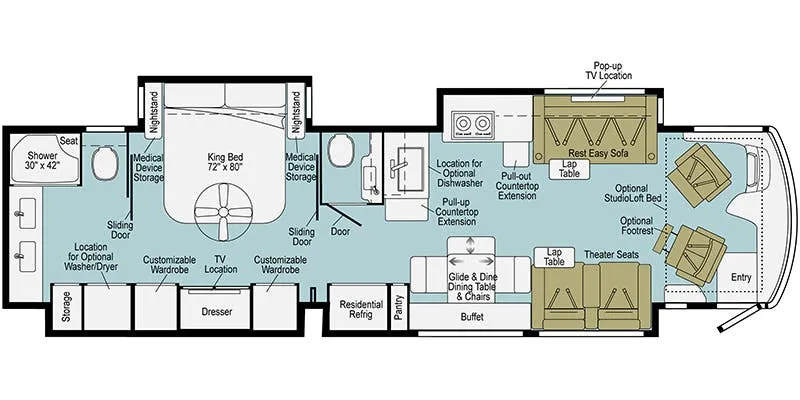 Winnebago Journey 40P floor plan