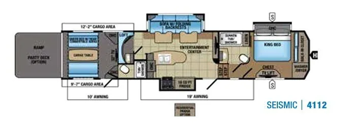 Jayco Seismic 4112 floor plan