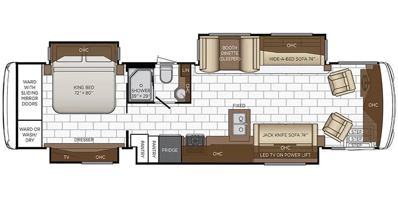 2022 Newmar Ventana 3717 - Floor plan