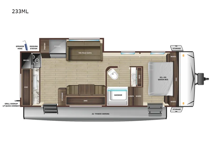 2026 Highland Ridge RV Range Lite 233ML - Floor plan