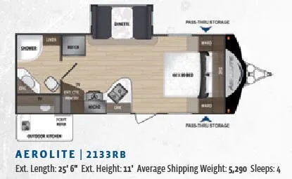 Dutchmen Aerolite 2133RB floor plan