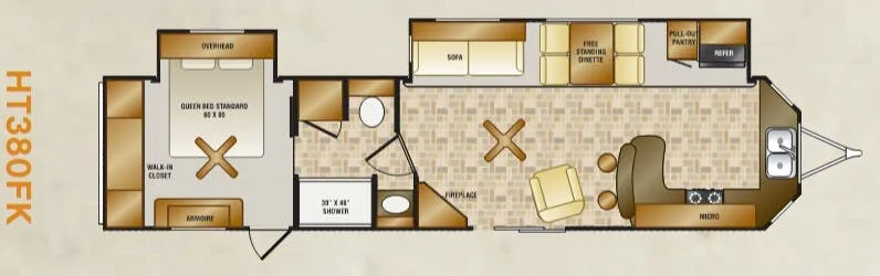 CrossRoads Hampton HT380FK floor plan