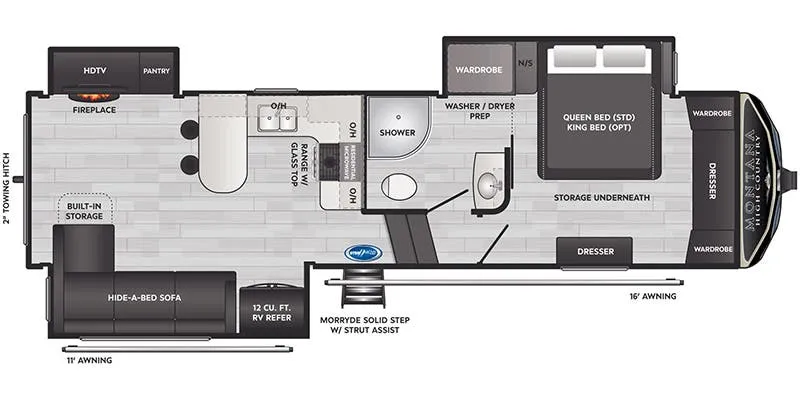2022 Keystone Montana High Country 280CK - Floor plan