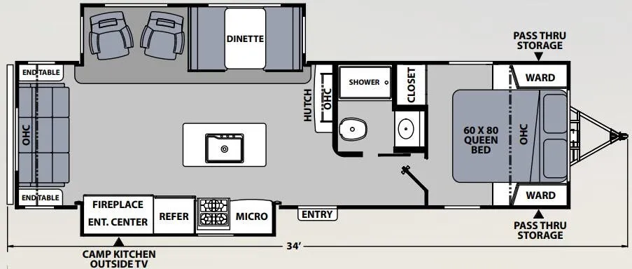 2023 Coachmen Apex Ultra-Lite 293RLDS - Floor plan
