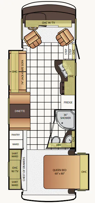 Newmar Bay Star 2903 floor plan