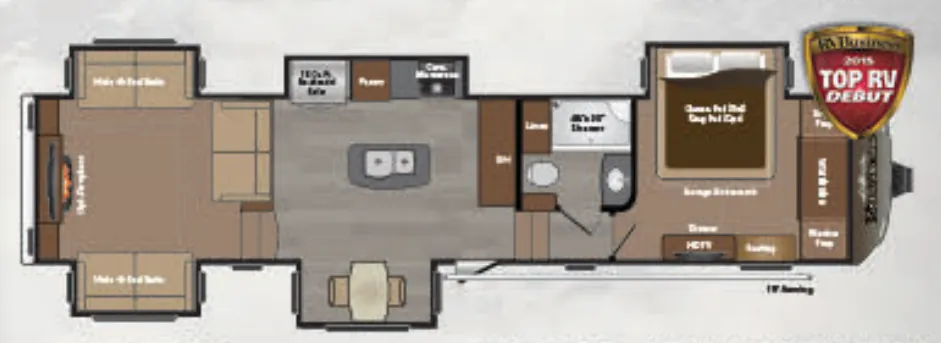 2015 Keystone Montana 3790RD floor plan