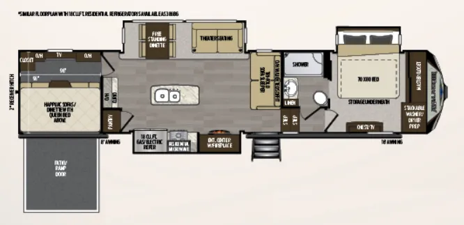 Keystone Avalanche 385BG floor plan