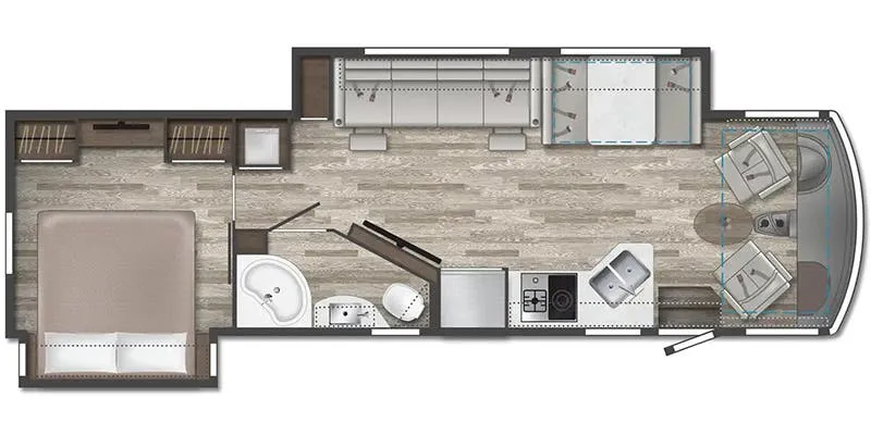 2025 Winnebago Adventurer 34W - Floor plan