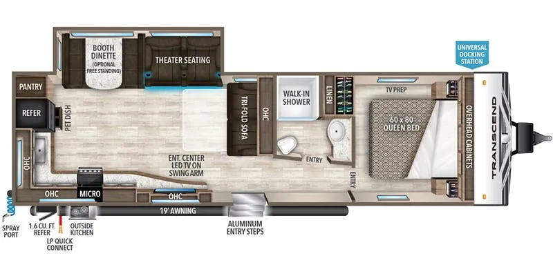 2020 Grand Design Transcend Xplor 28MKS - Floor plan