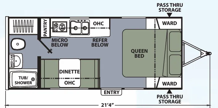 Coachmen Apex Nano 187RB floor plan