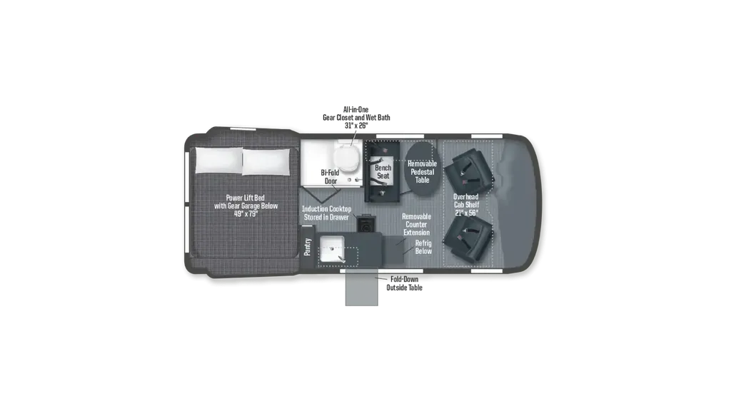 2026 Winnebago Revel Sport 44N floor plan