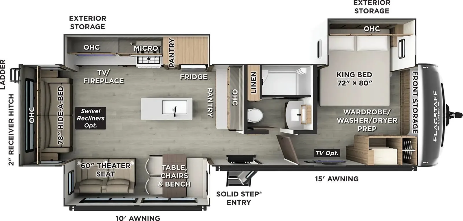 Forest River Flagstaff Classic 832IKRL floor plan