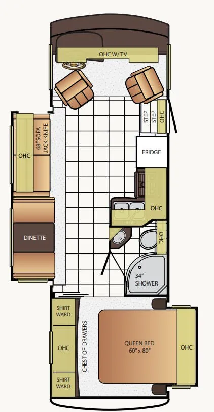 Newmar Bay Star Sport 2702 floor plan
