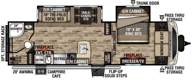 Venture RV SportTrek Touring Edition STT302VRB floor plan