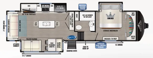 East to West Tandara 320RL floor plan