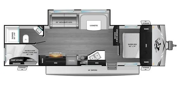 2026 Open Range Open Range Colt 28DBS - Floor plan