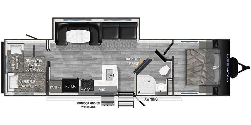 Heartland Pioneer PI BH 322 floor plan