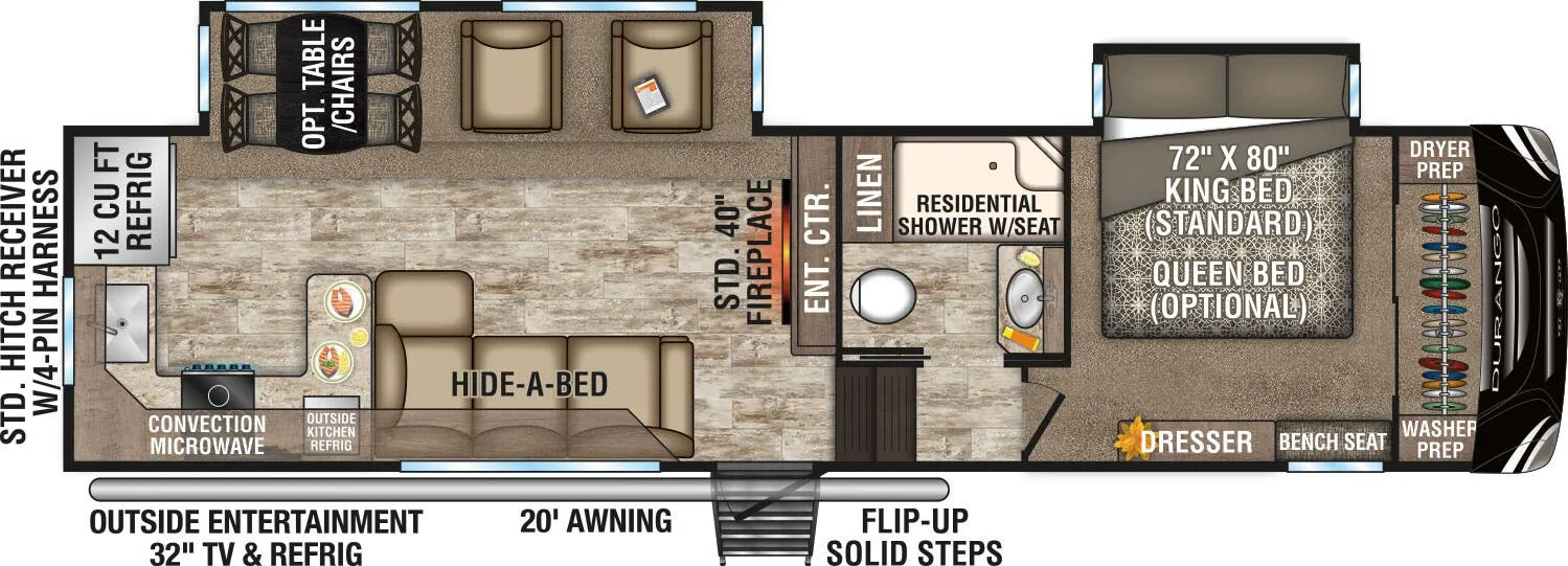 K-Z Durango D315RKD floor plan