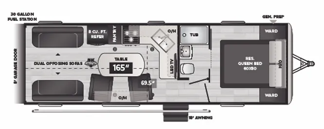 Keystone Fuzion Impact 26V floor plan