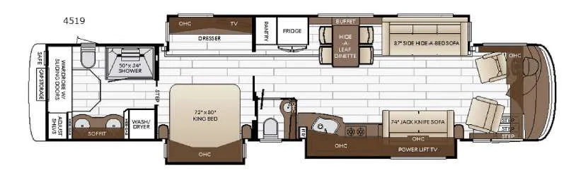 2017 Newmar Essex 4519 - Floor plan